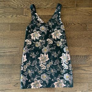 Urban Outfitters Pink and Black Floral Open Back Dress - SIZE S